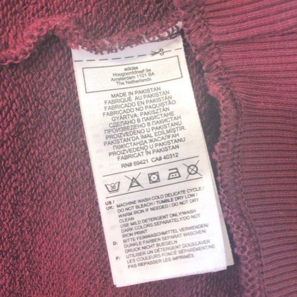 NEW Reebok Burgundy Crewneck Sweater Top - Picture 7 of 7